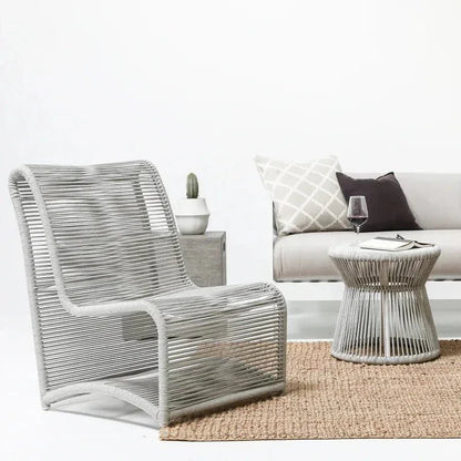 Miami Aluminum Armless Outdoor Club Chair -- view 2