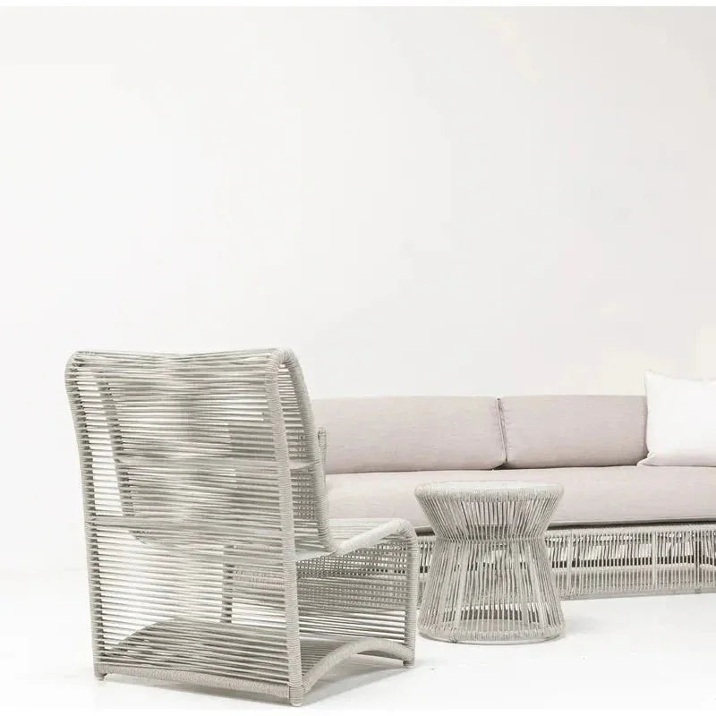 Miami Aluminum Armless Outdoor Club Chair -- view 3
