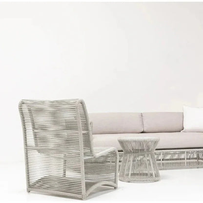Miami Aluminum Armless Outdoor Club Chair -- view 3