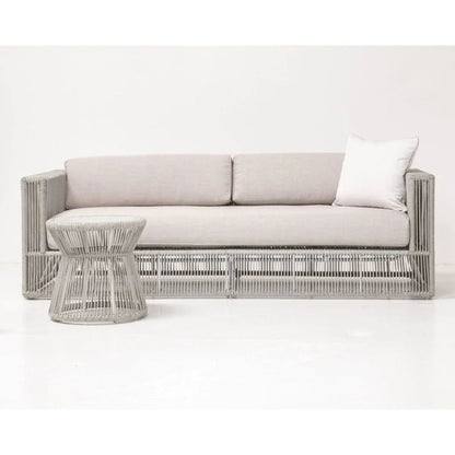 Miami Carrara Marble Top Outdoor End Table -- view 3
