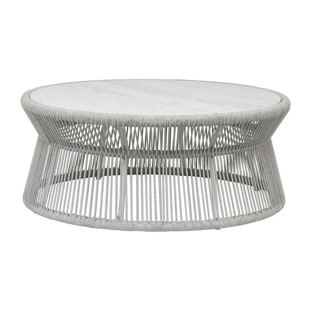 Miami Marble And Rope Outdoor Coffee Table