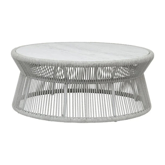 Miami Marble And Rope Outdoor Coffee Table