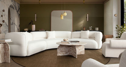 Diamond Sofa Micah Elite Ivory Fabric Sectional 3PC