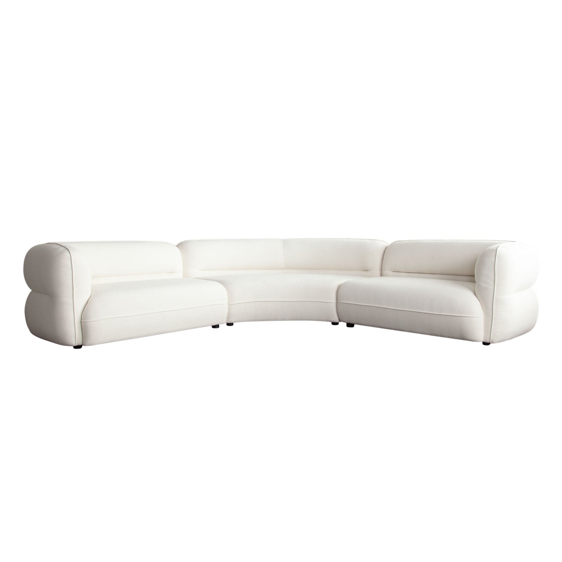 Diamond Sofa Micah Elite Ivory Fabric Sectional 3PC