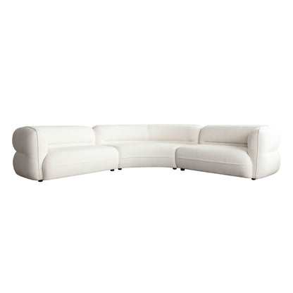 Diamond Sofa Micah Elite Ivory Fabric Sectional 3PC