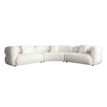 Diamond Sofa Micah Elite Ivory Fabric Sectional 3PC