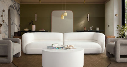 Diamond Sofa Micah Elite Ivory Fabric Sofa