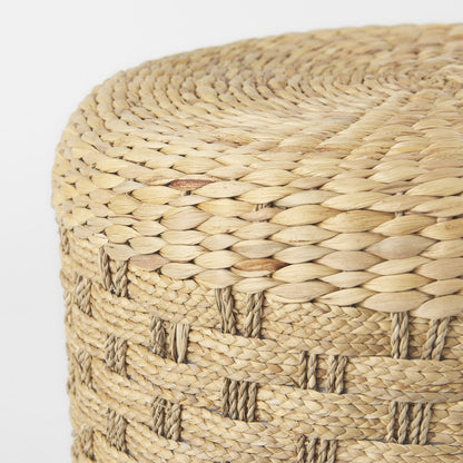 Mercana Michelle Woven Seagrass Round Pouf