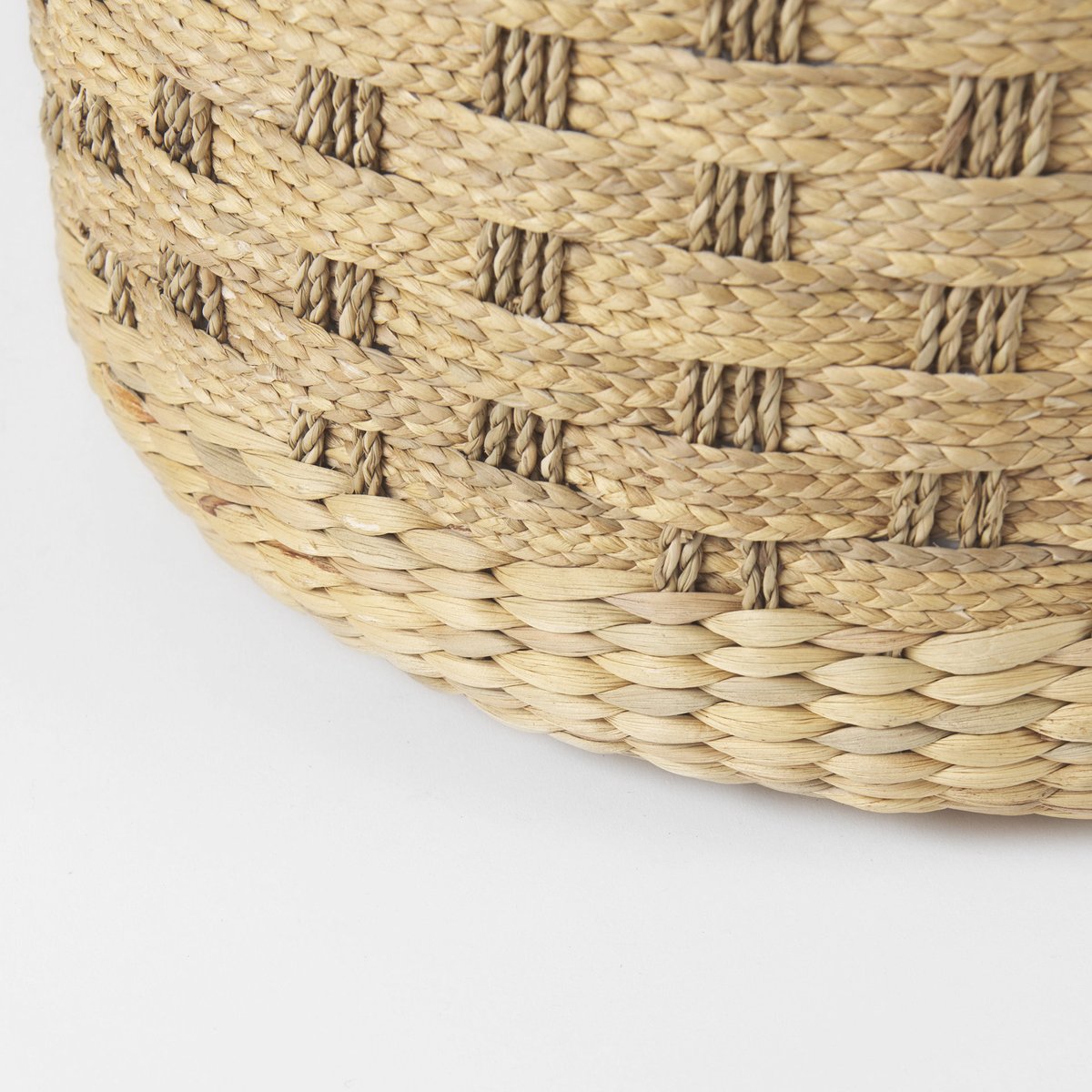 Mercana Michelle Woven Seagrass Round Pouf