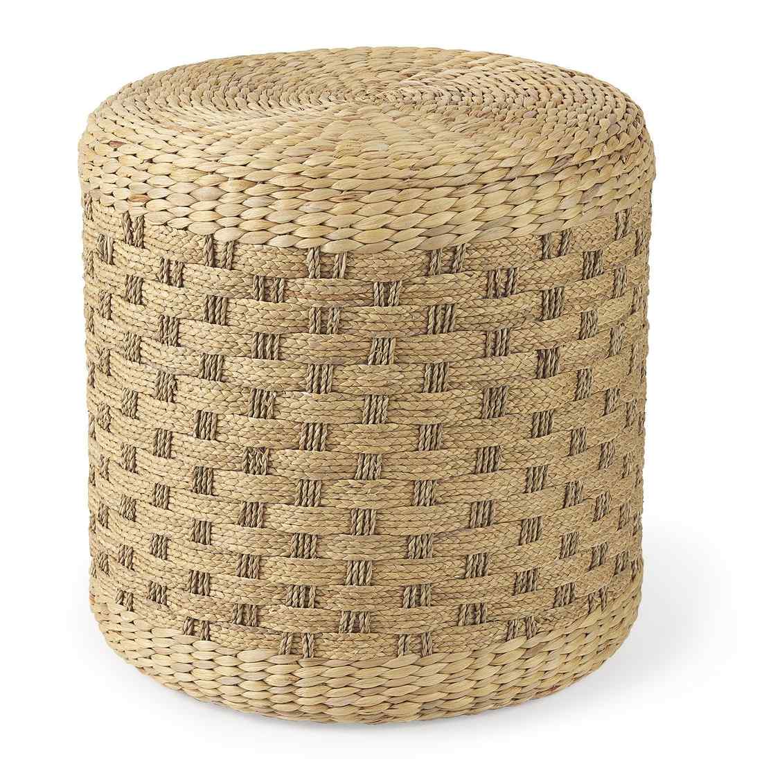 Mercana Michelle Woven Seagrass Round Pouf