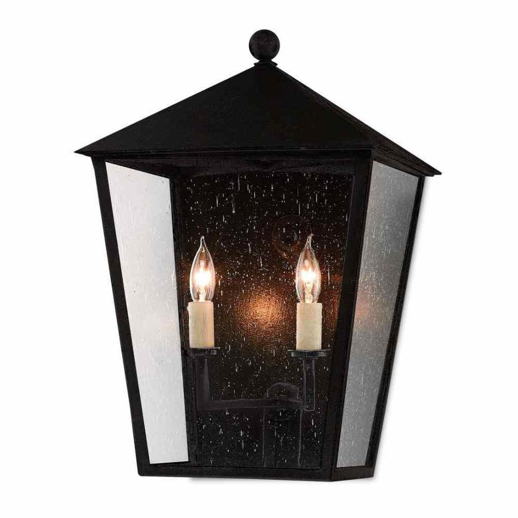 Midnight Bening Medium Outdoor Wall Sconce Wall Sconces Sideboards and Things By Currey & Co