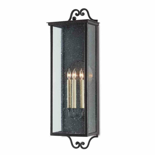 Midnight Giatti Large Outdoor Wall Sconce Wall Sconces Sideboards and Things By Currey & Co