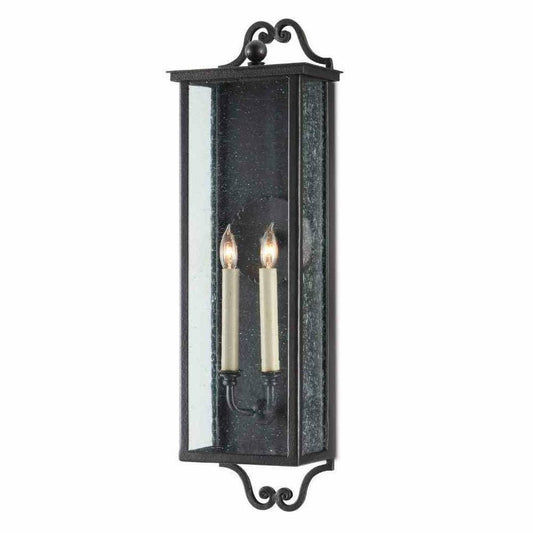 Midnight Giatti Medium Outdoor Wall Sconce Wall Sconces Sideboards and Things By Currey & Co