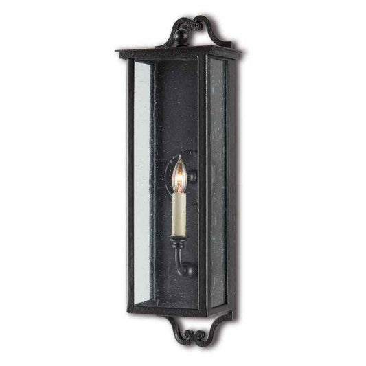 Midnight Giatti Small Outdoor Wall Sconce Wall Sconces Sideboards and Things By Currey & Co