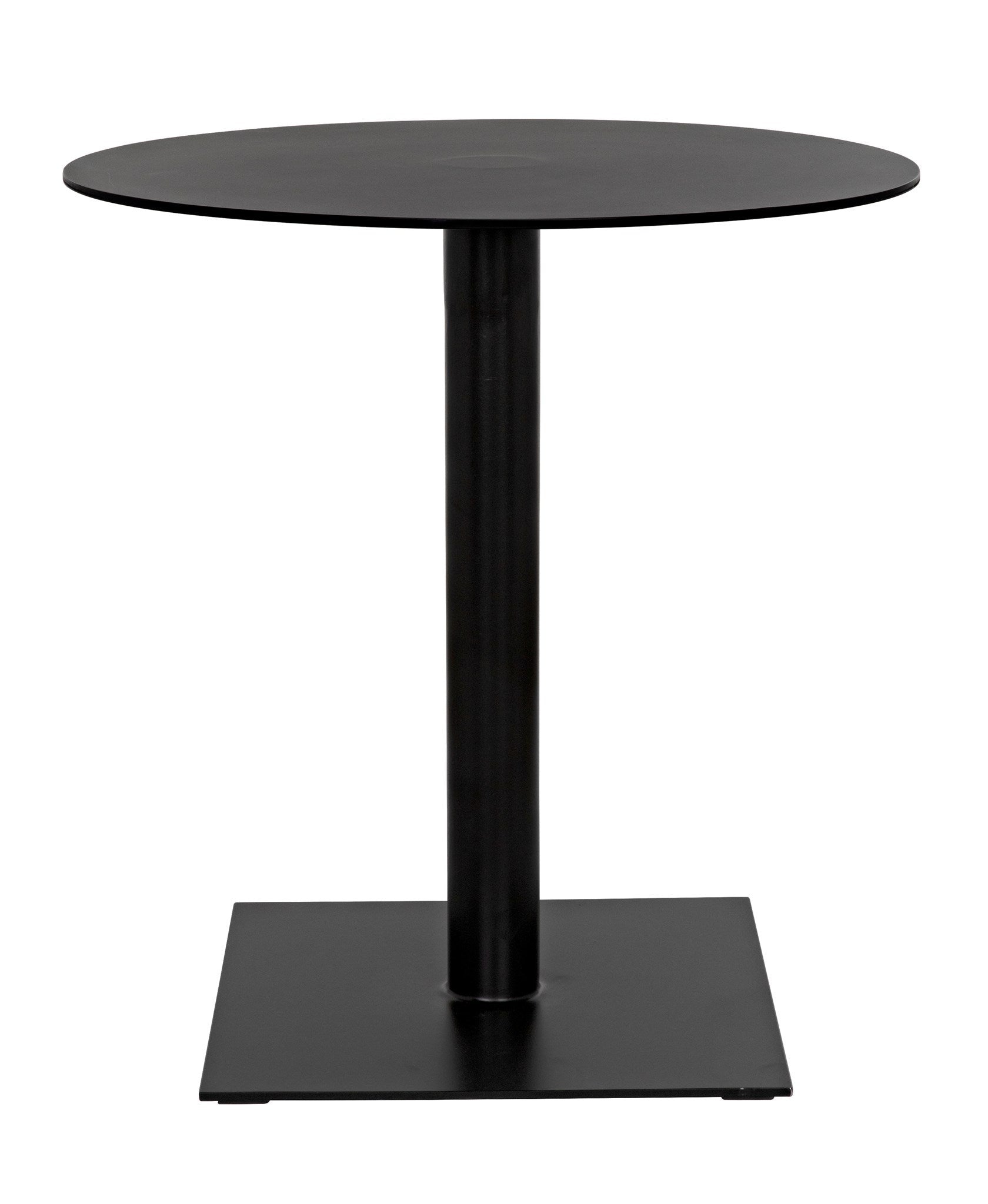 Mies Side Table, Black Steel-Side Tables-Noir-Sideboards and Things