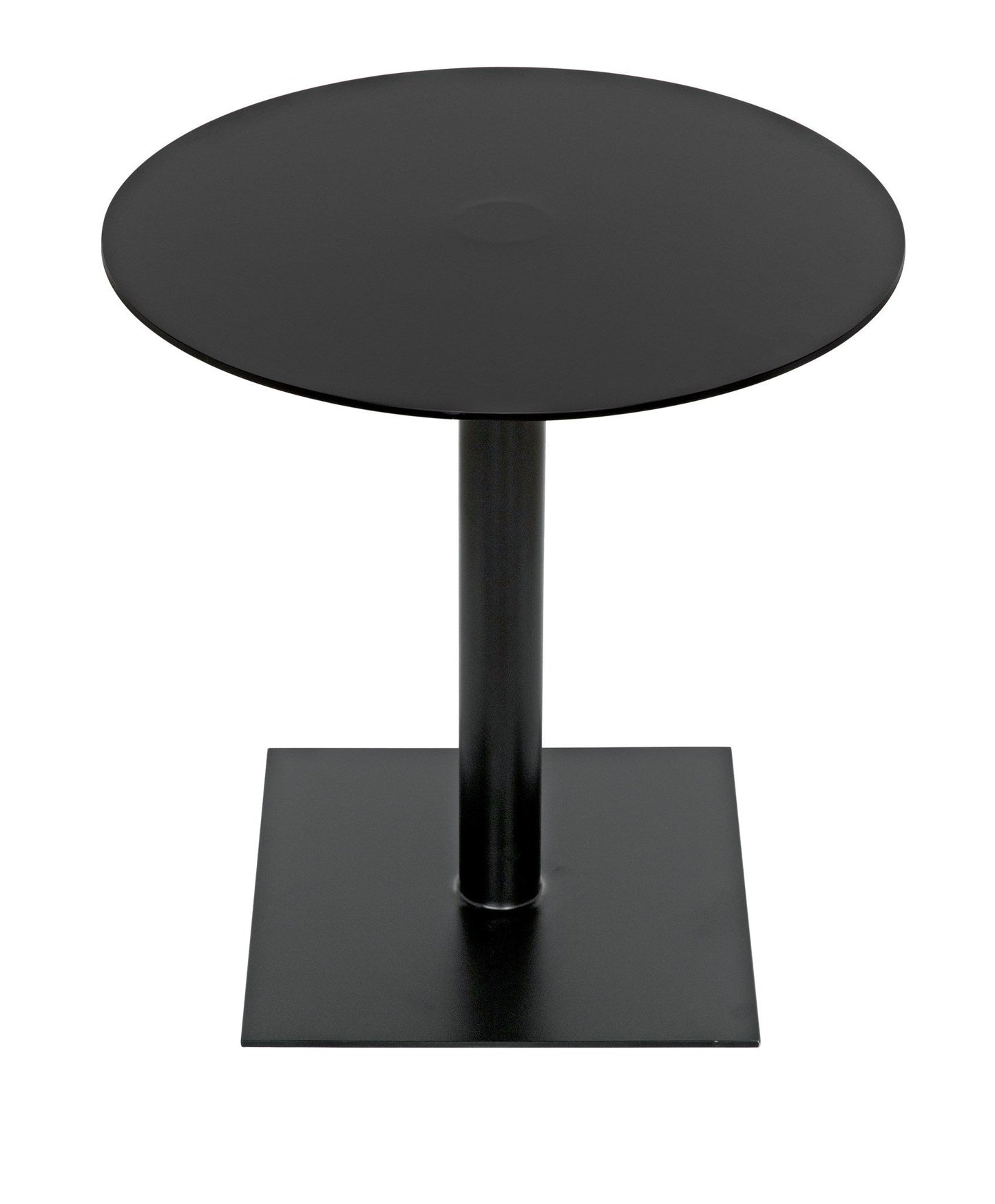 Mies Side Table, Black Steel-Side Tables-Noir-Sideboards and Things