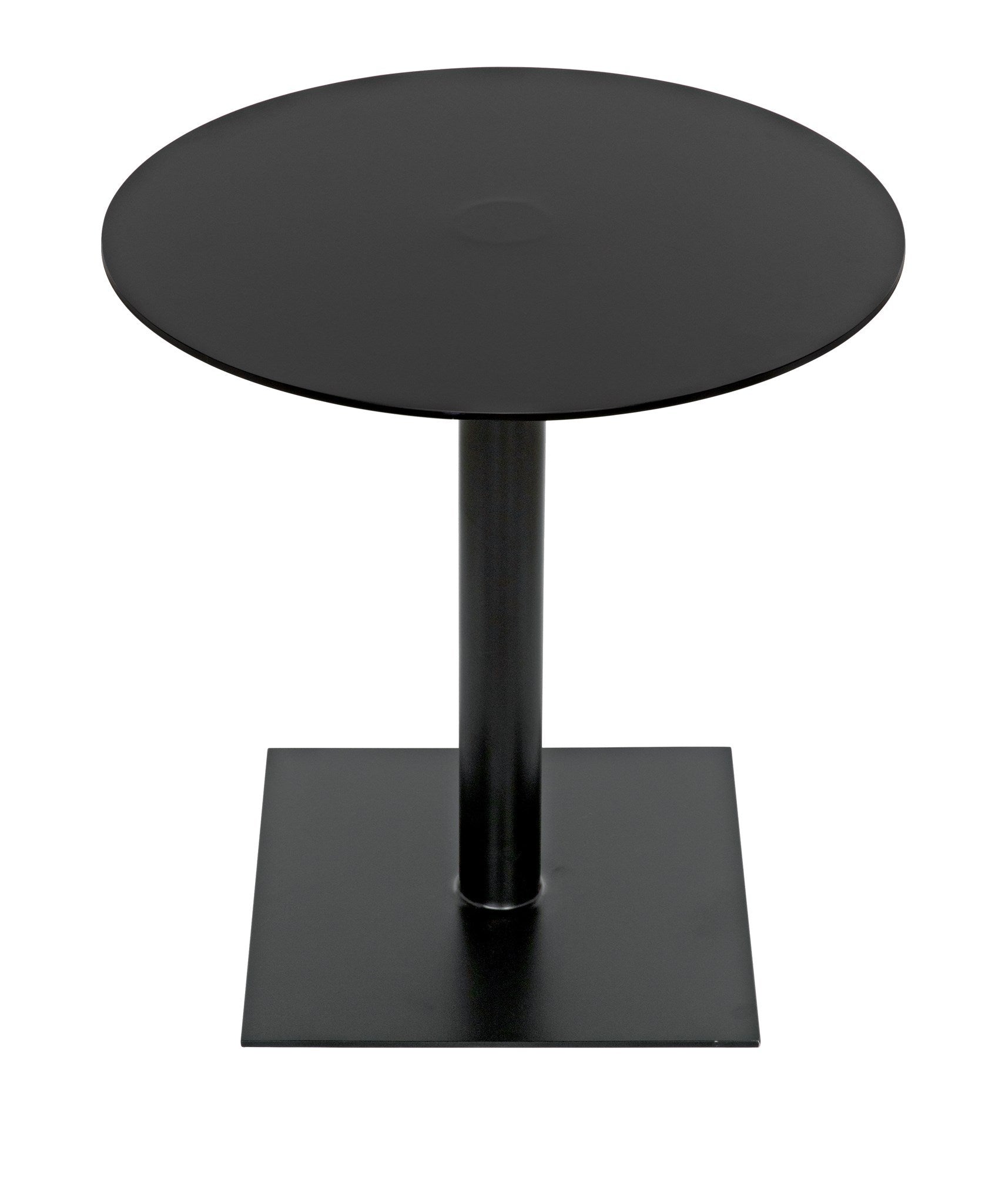 Mies Side Table, Black Steel-Side Tables-Noir-Sideboards and Things