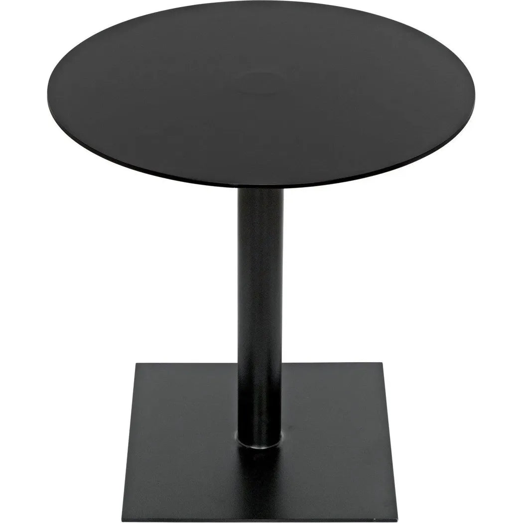 Noir Mies Side Table, Black Steel