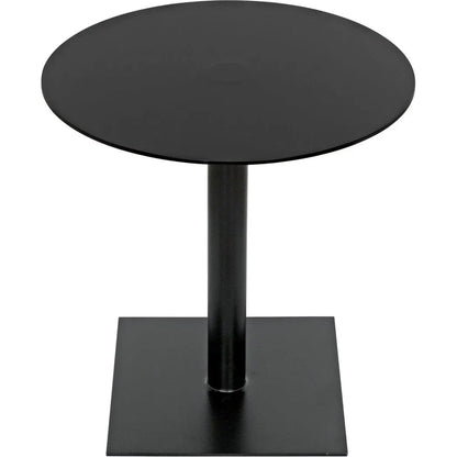 Noir Mies Side Table, Black Steel