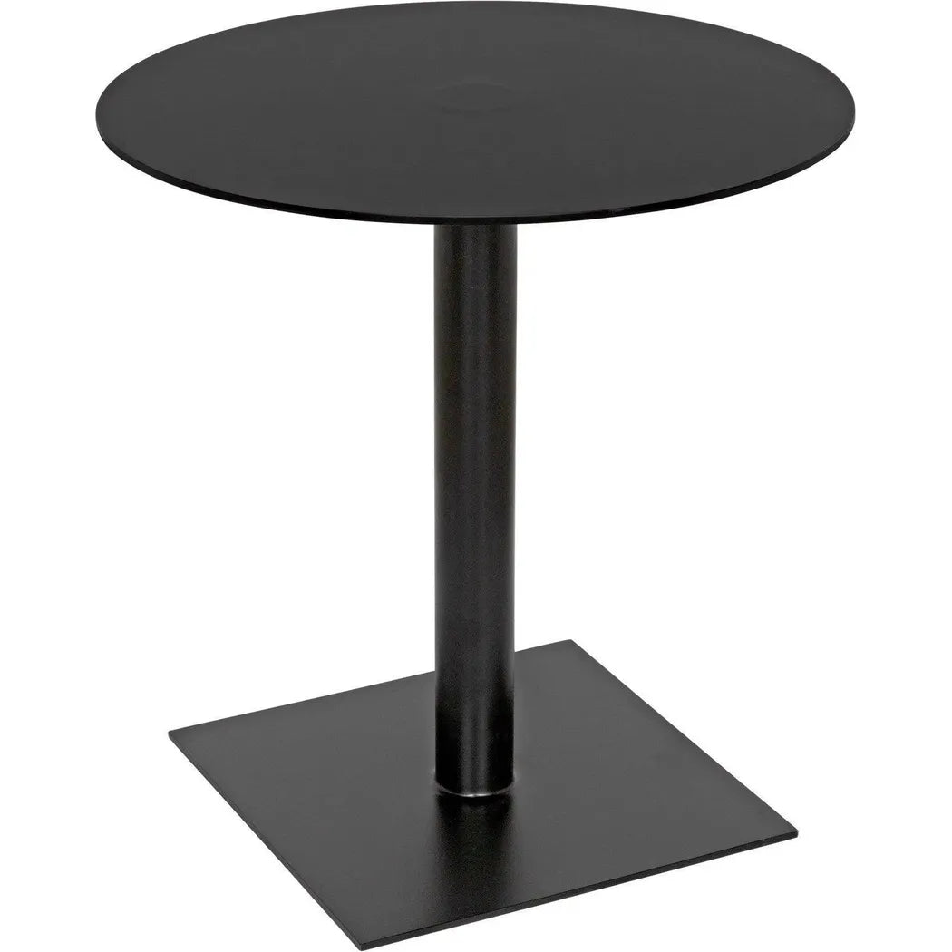 Noir Mies Side Table, Black Steel