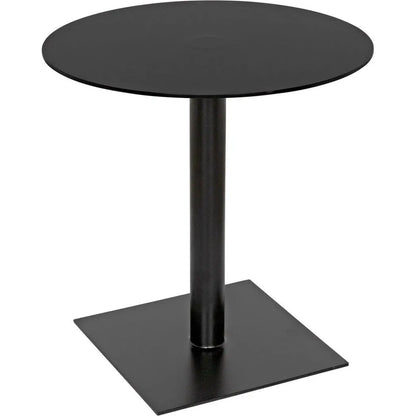 Noir Mies Side Table, Black Steel