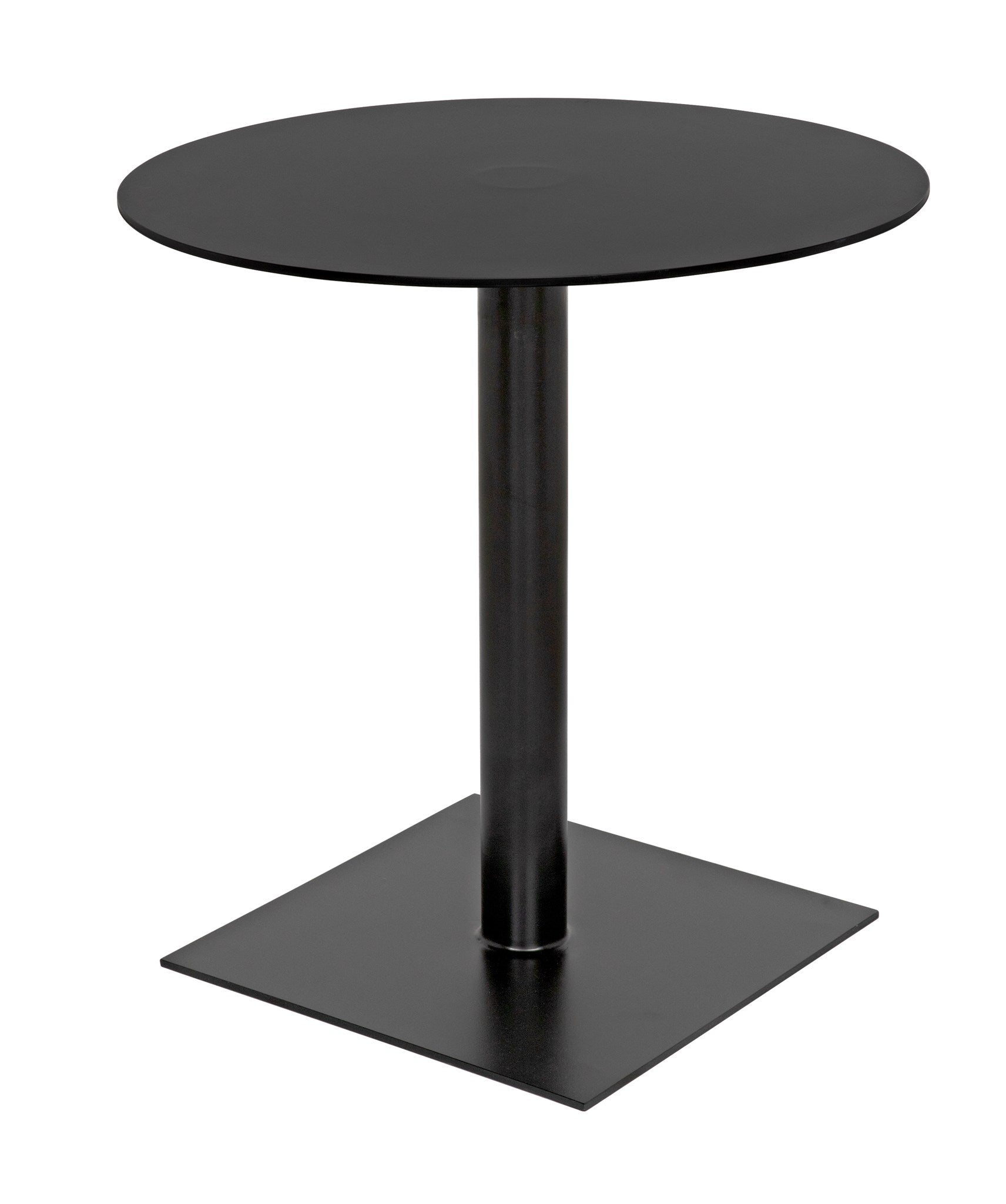 Mies Side Table, Black Steel-Side Tables-Noir-Sideboards and Things