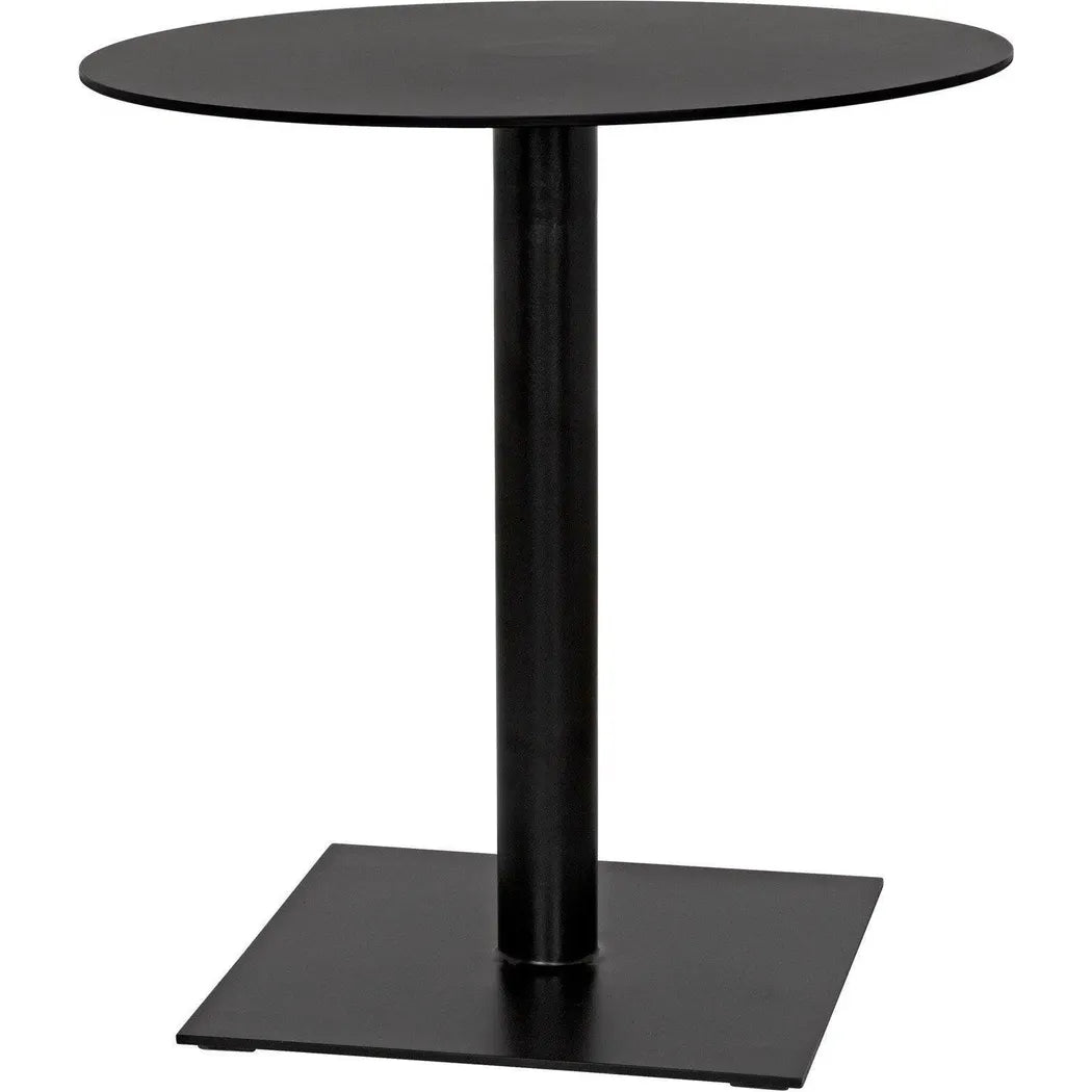 Noir Mies Side Table, Black Steel