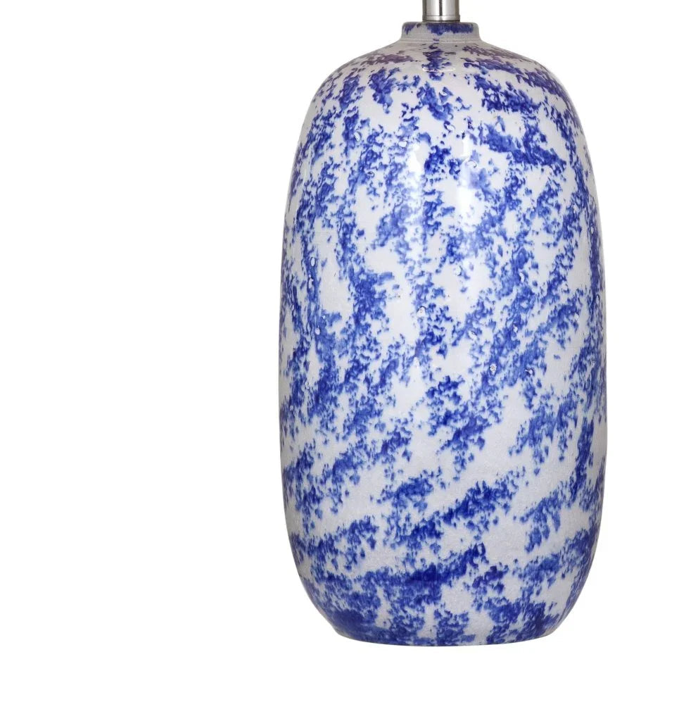 Mila Blue Ceramic Table Lamp - LOOMLAN - Bassett Mirror - Table Lamps