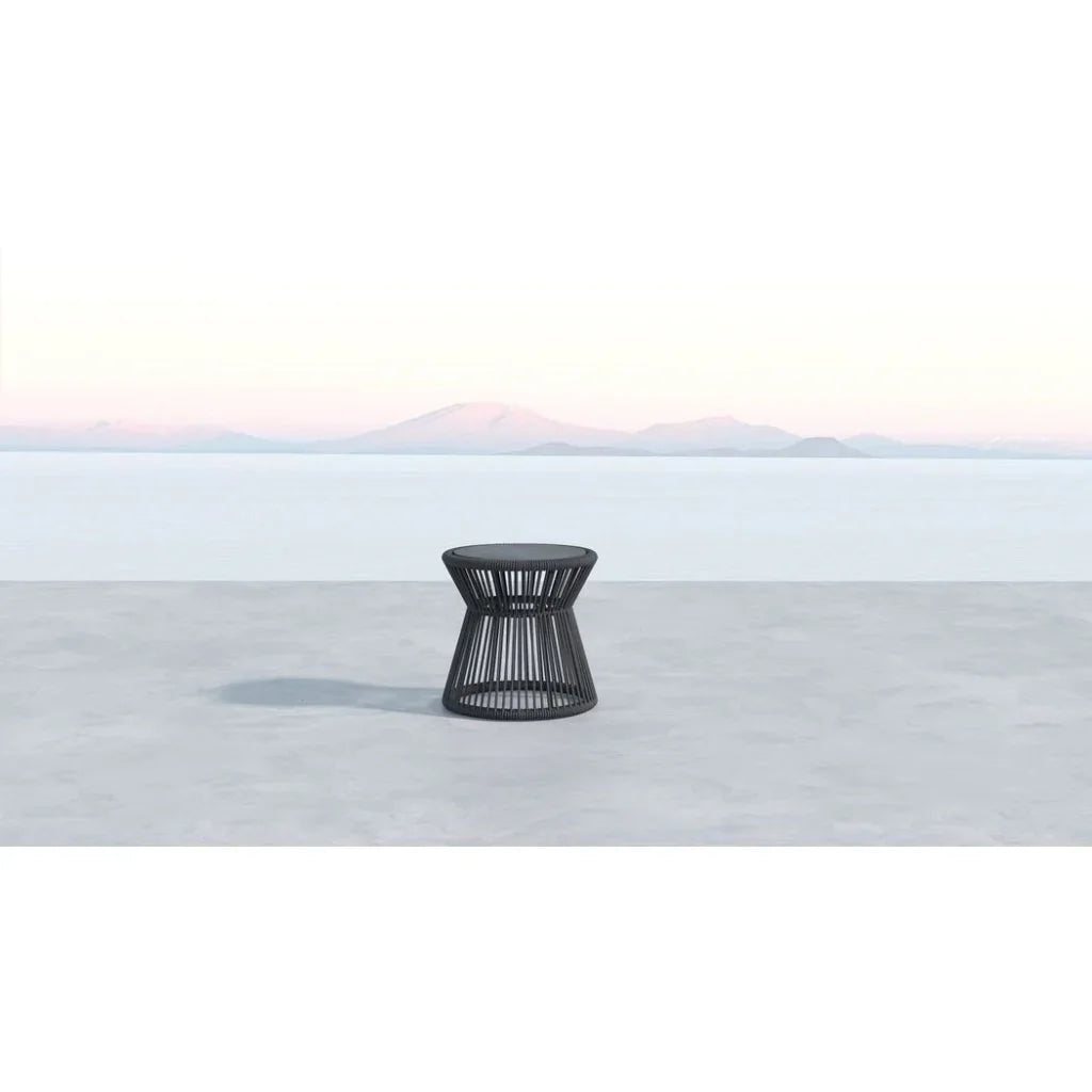 Milano Aluminum Modern Outdoor End Table -- view 2