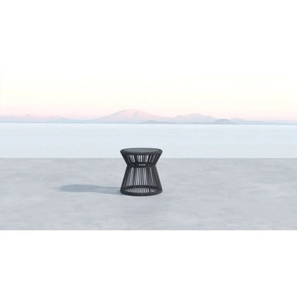 Milano Aluminum Modern Outdoor End Table -- view 2