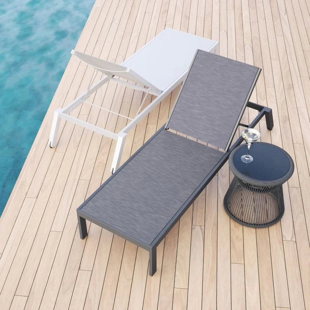 Milano Aluminum Modern Outdoor End Table -- view 5
