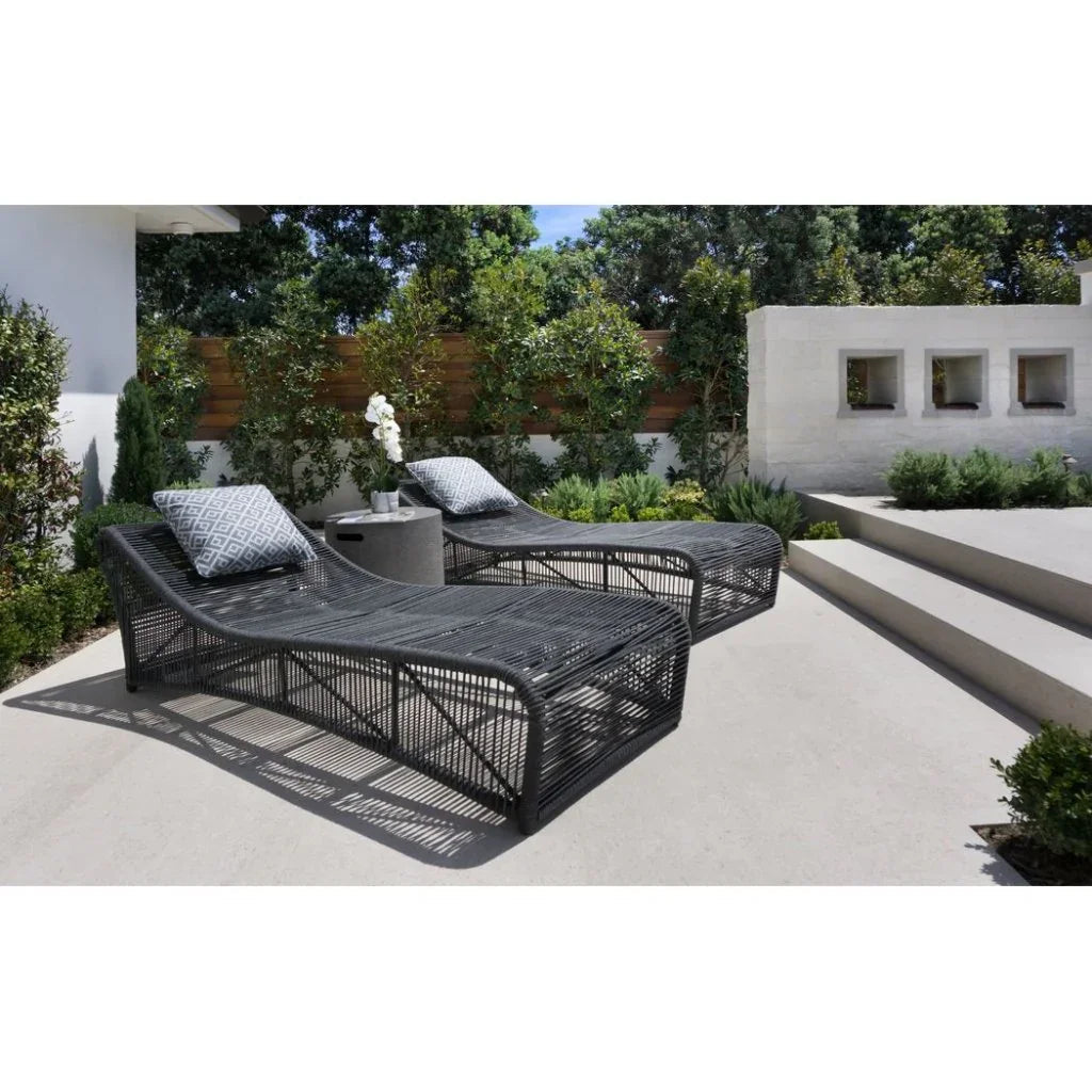 Milano Modern Cushionless Outdoor Chaise -- view 2