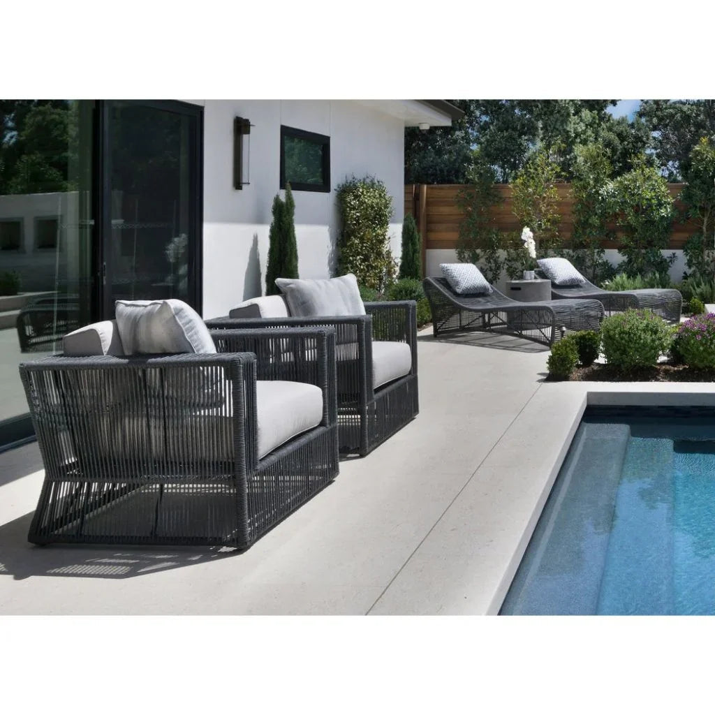 Milano Modern Cushionless Outdoor Chaise -- view 3