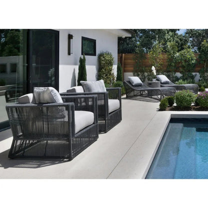Milano Modern Cushionless Outdoor Chaise -- view 3