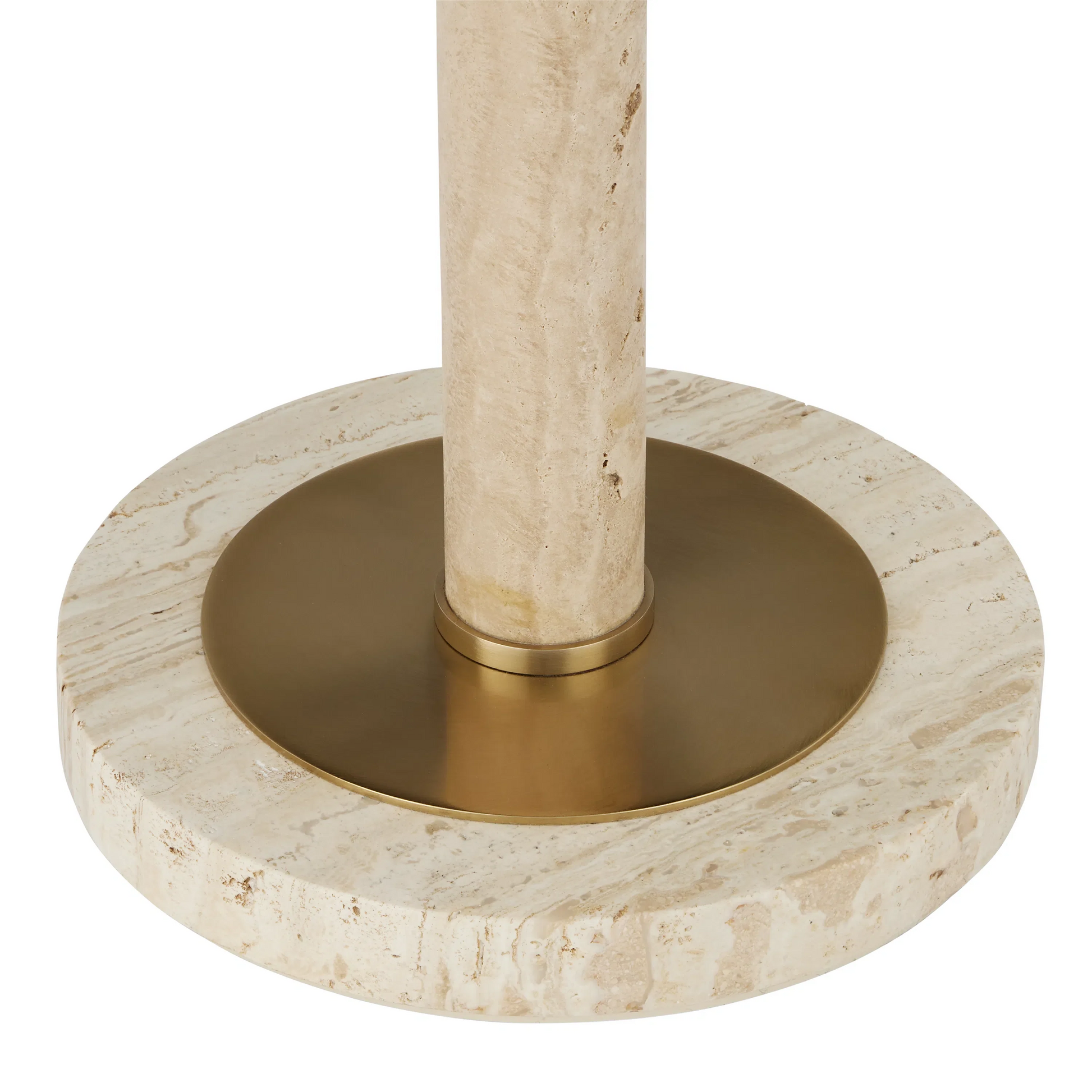 Miles Travertine Accent Table-Side Tables-Currey & Co-Sideboards and Things