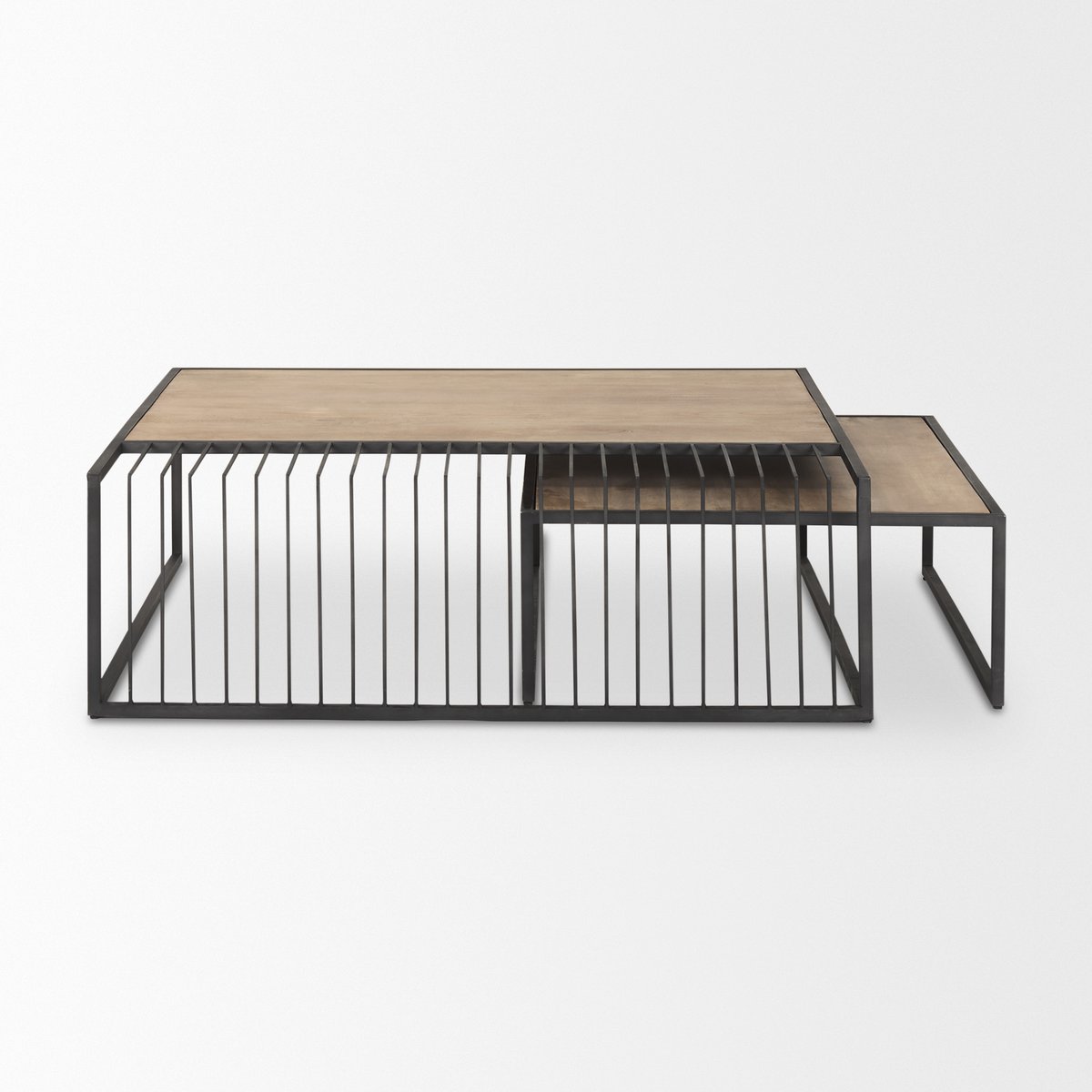 Mercana Miles Wood Top Nesting Coffee Table