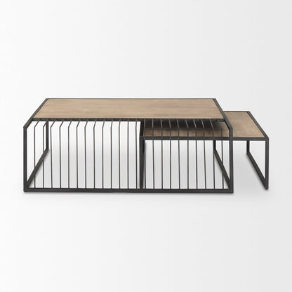 Mercana Miles Wood Top Nesting Coffee Table
