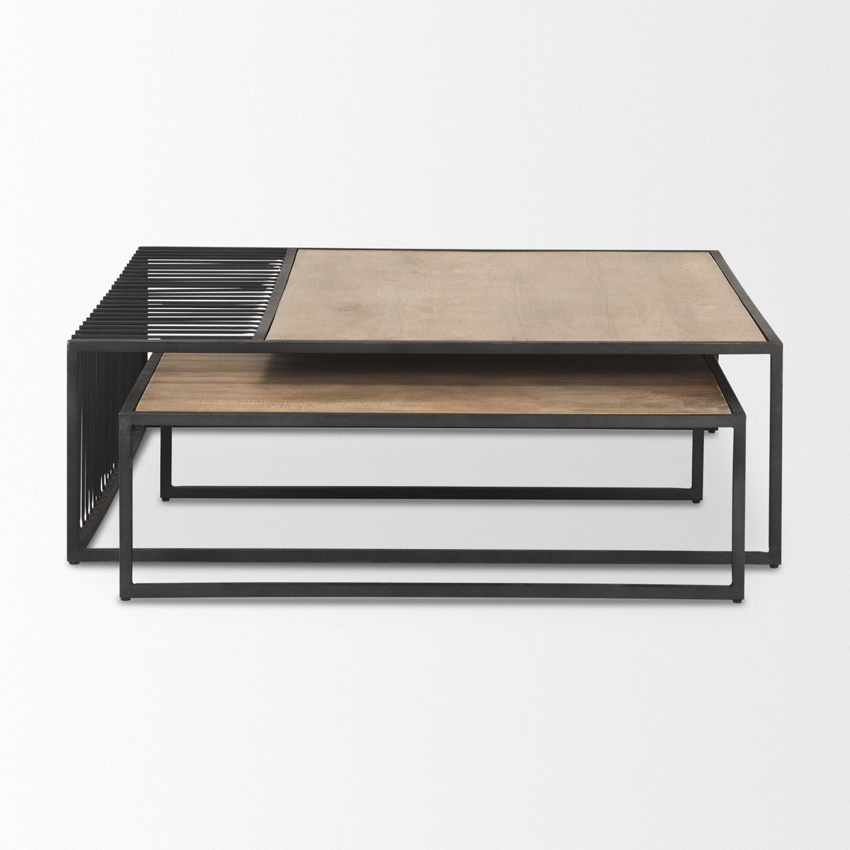 Mercana Miles Wood Top Nesting Coffee Table