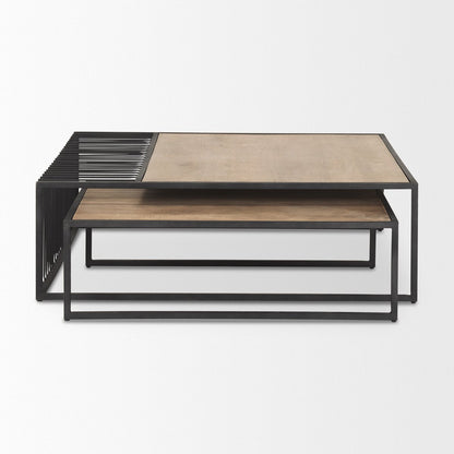 Mercana Miles Wood Top Nesting Coffee Table