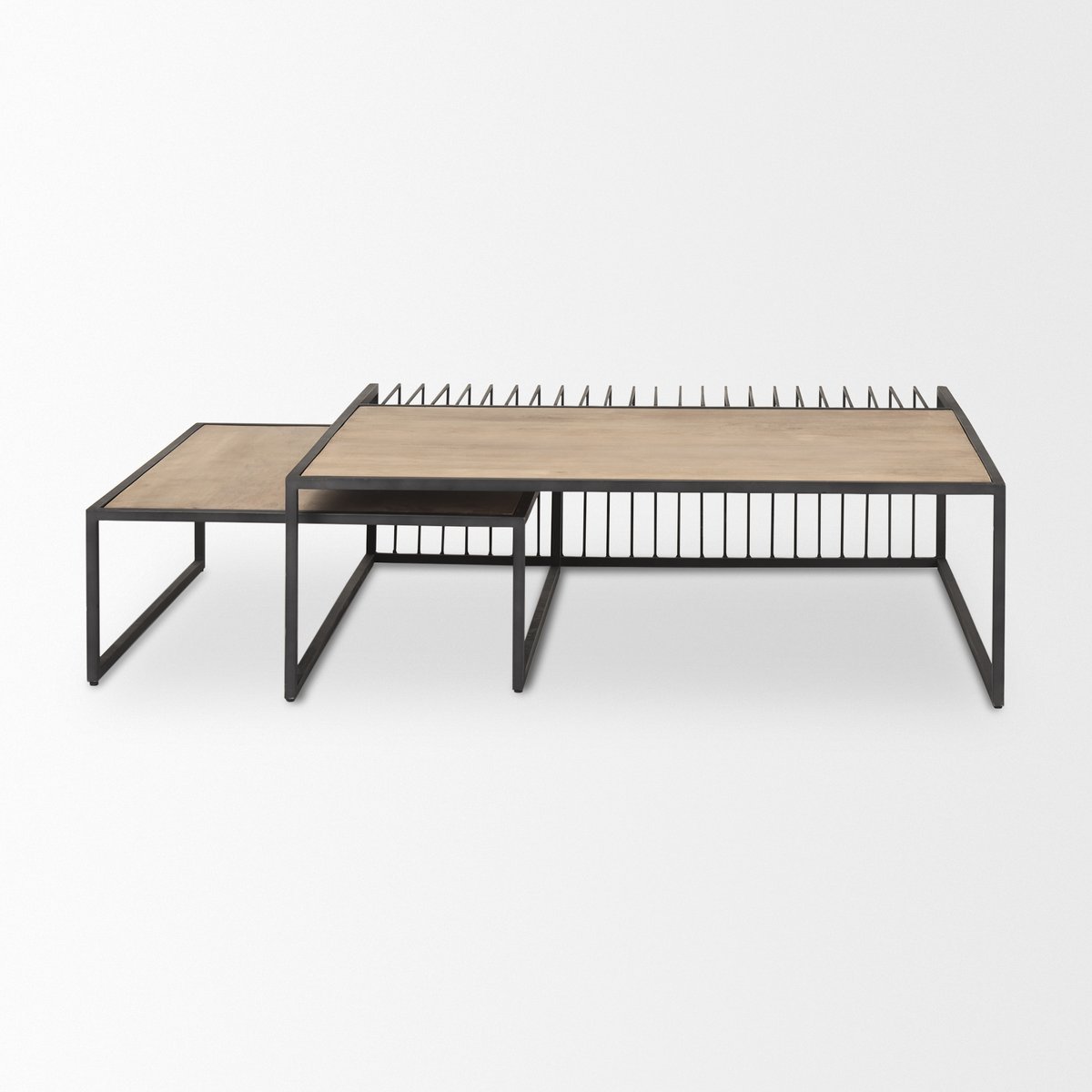 Mercana Miles Wood Top Nesting Coffee Table