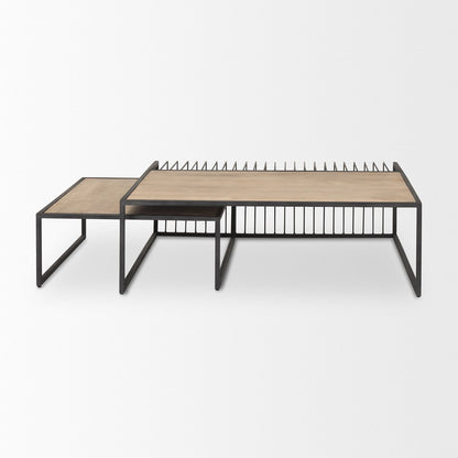 Mercana Miles Wood Top Nesting Coffee Table