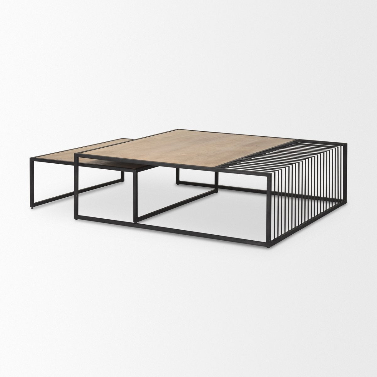 Mercana Miles Wood Top Nesting Coffee Table