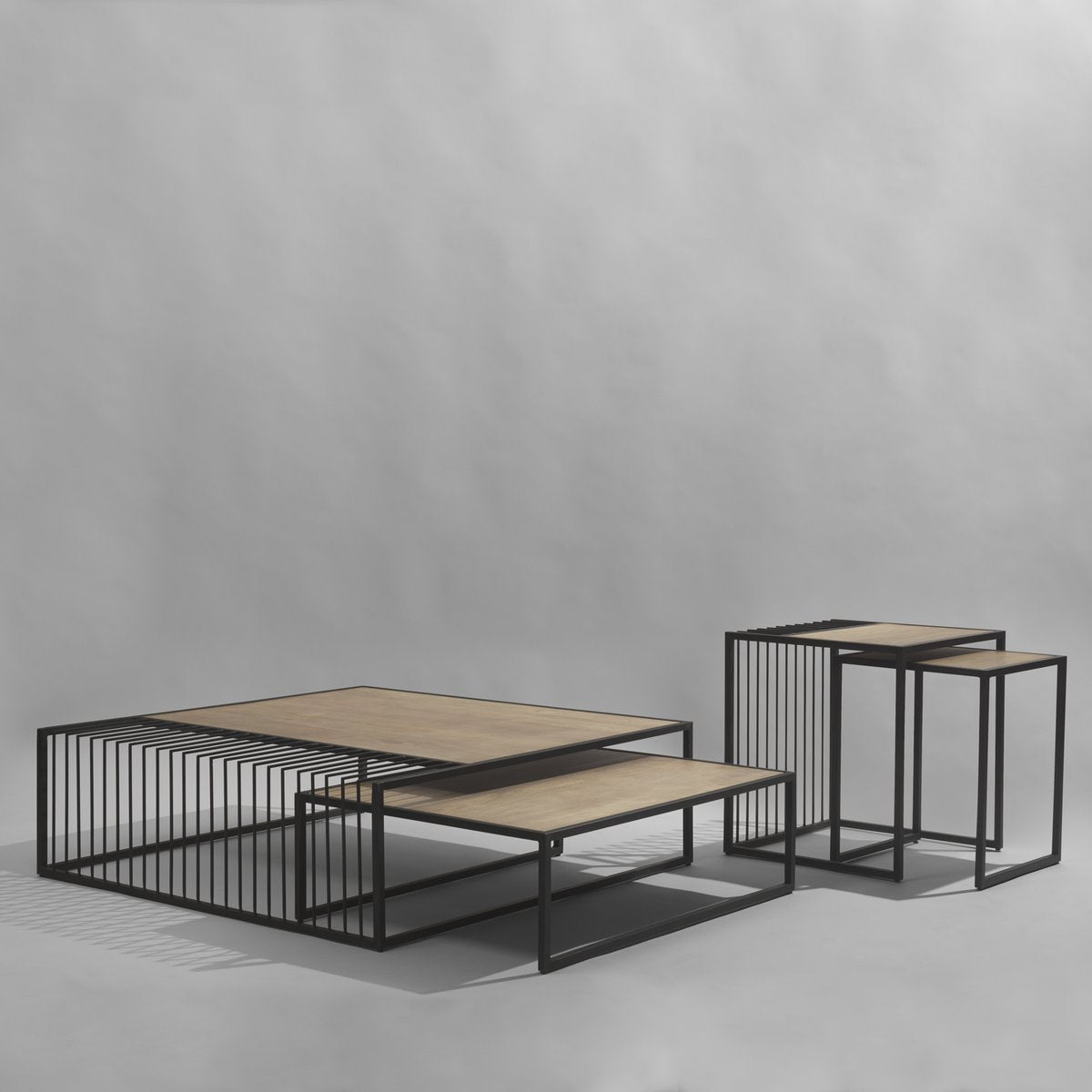 Mercana Miles Wood Top Nesting Side Table
