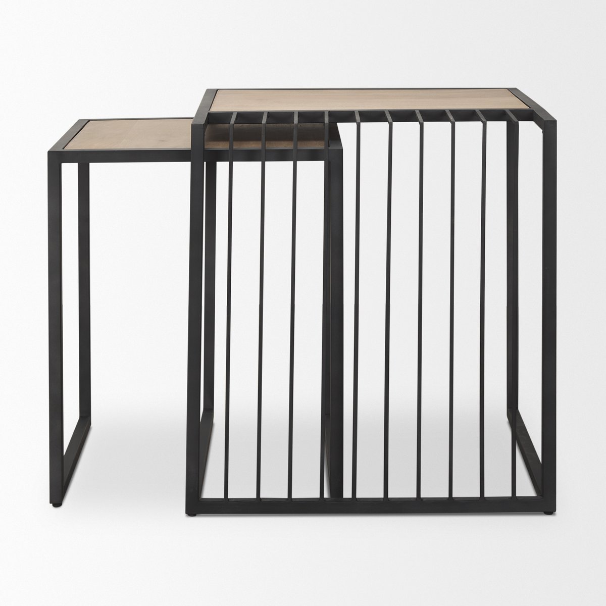 Mercana Miles Wood Top Nesting Side Table