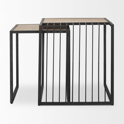 Mercana Miles Wood Top Nesting Side Table