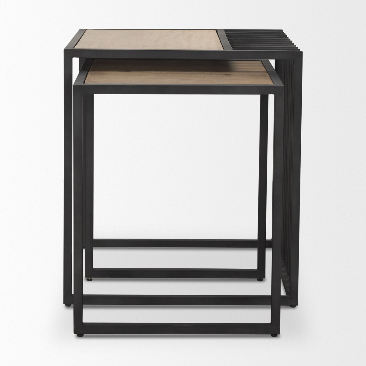 Mercana Miles Wood Top Nesting Side Table