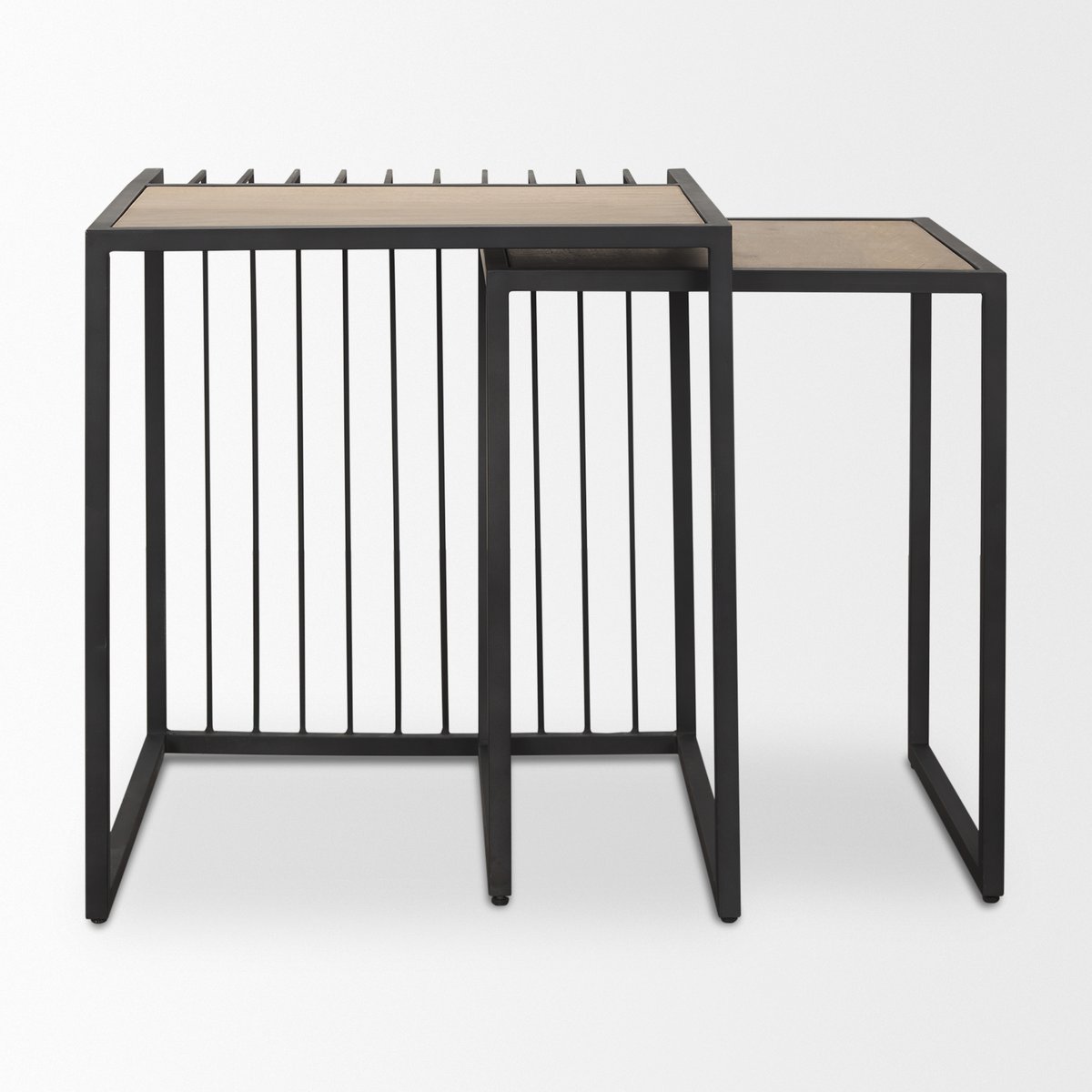 Mercana Miles Wood Top Nesting Side Table
