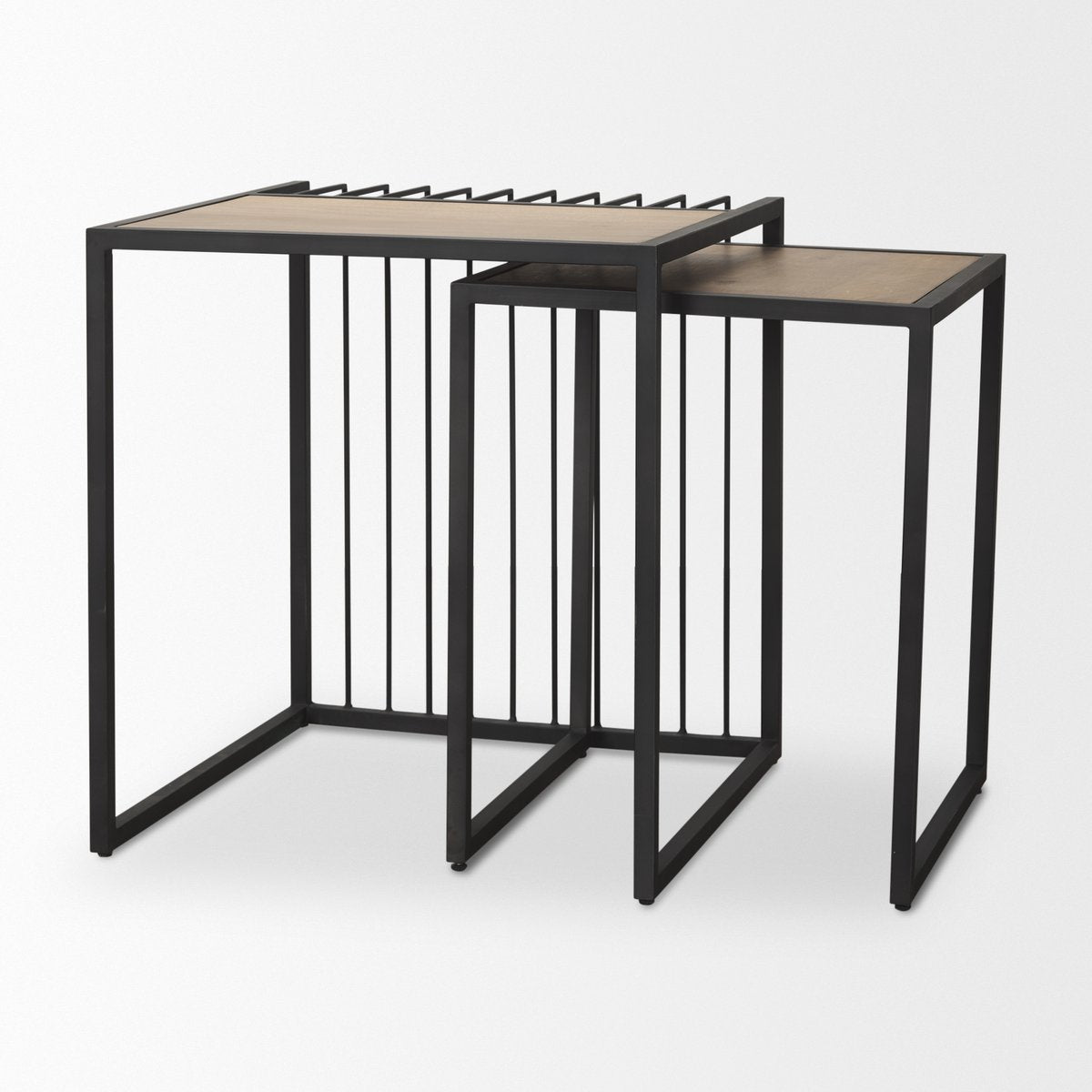 Mercana Miles Wood Top Nesting Side Table