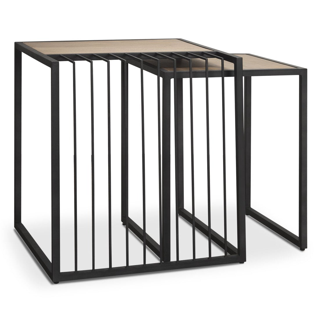 Mercana Miles Wood Top Nesting Side Table