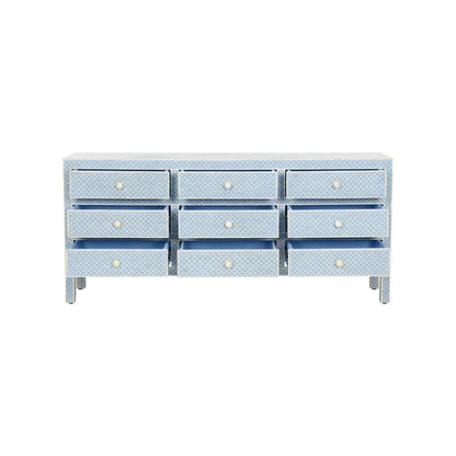 Milford Bone Inlay Patterned Blue Dresser-Dressers-Chelsea House-LOOMLAN